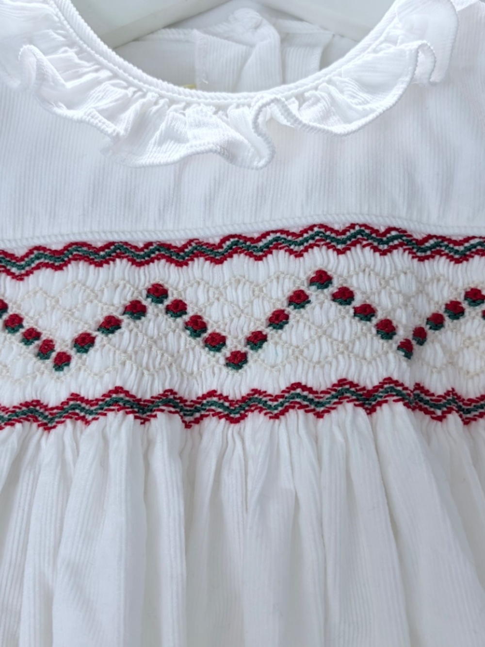 Little English White Smocked Holiday Dress Size 24 mos. - Picture 5 of 6